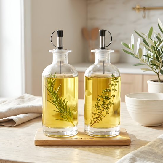 Glass Oil Dispenser - 2 Pcs